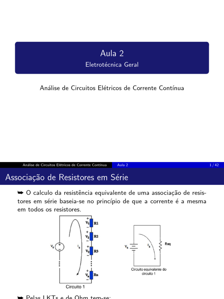 Análise de Circuitos Elétricos CC | PDF | Rede elétrica | Resistor