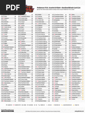 Destined Rivals Card List Guide | PDF | Nintendo Franchises | Pokmon