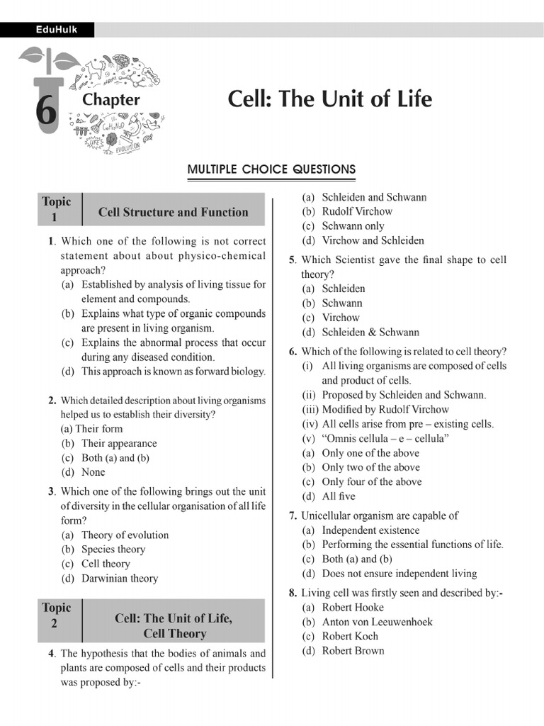 CH8. Cell The Unit of Life | PDF