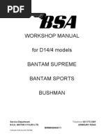 BSA Bantam D14-4 Workshop Manual