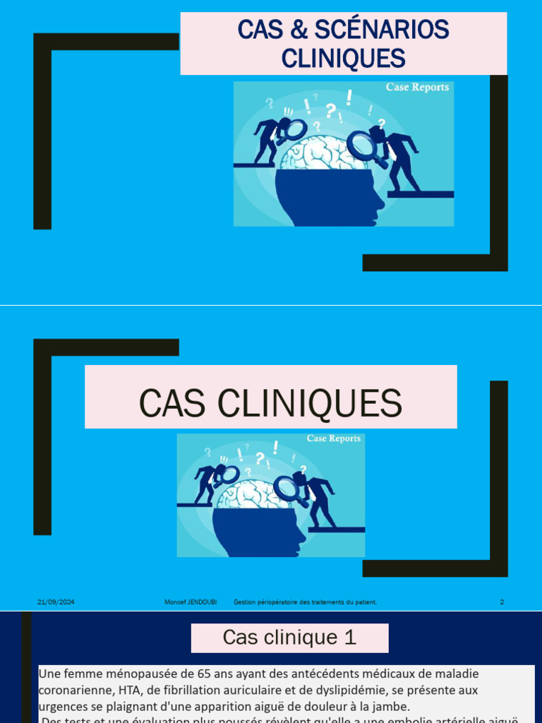 Gestion périopératoire : cas cliniques clés | PDF | Infarctus du ...