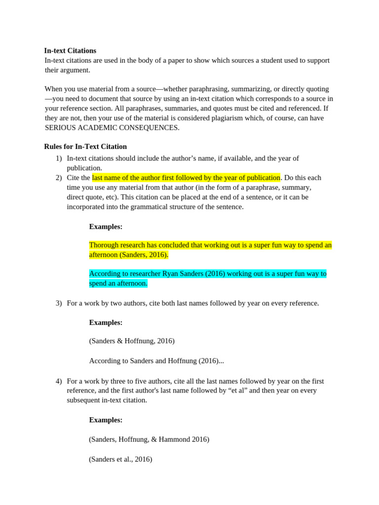 2-APAStyleGuideLSUS (In-Text) (Accessible) | PDF | Paragraph | Citation