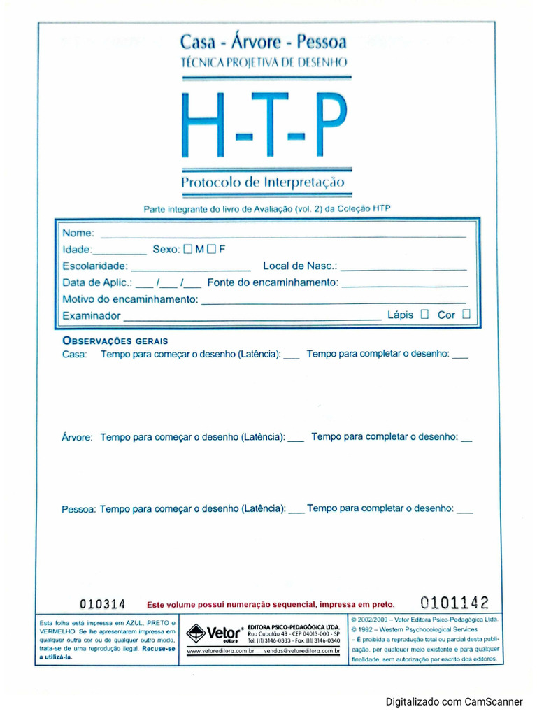 Protocolo de Interpretação HTP | PDF