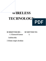 Wireless Technology: Submitted By:-Sumitted To: 1. Khemesh Kumar 1. Kulshrestha