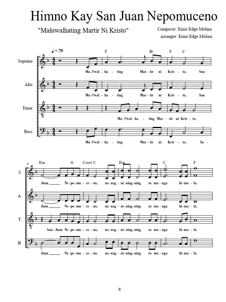 Himno Kay San Juan Nepomuceno | PDF