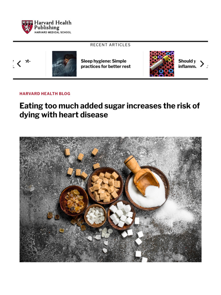 2.eating Too Much Added Sugar Increases The Risk of Dying With Heart ...