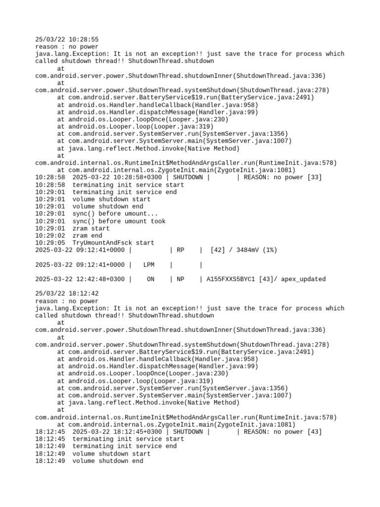Android Shutdown and Reboot Logs | PDF | Embedded Linux | Embedded ...