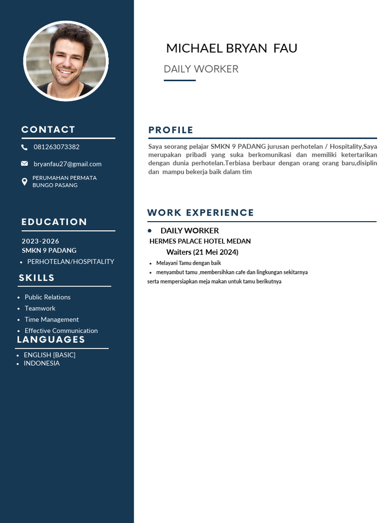 Blue Simple Professional CV Resume | PDF