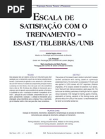 Escala de satisfação com o treinamento