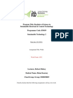 Program Title: Bachelor of Science in Sustainable Electrical & Control Technology Programme Code: BN039 Sustainable Technology 2