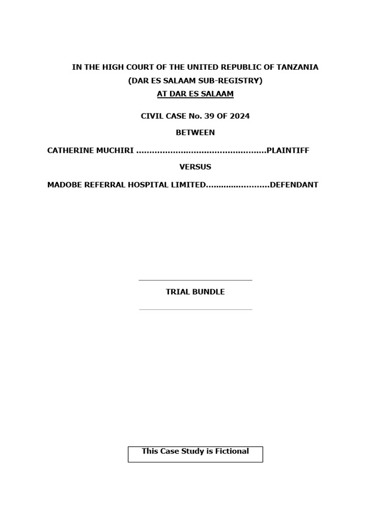 Trial Bundle Advocacy Skills | PDF | Negligence | Lawsuit