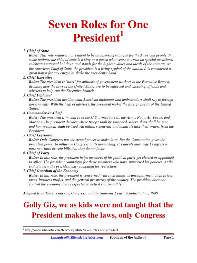 roles-of-the-president-worksheet-answers-slide-share