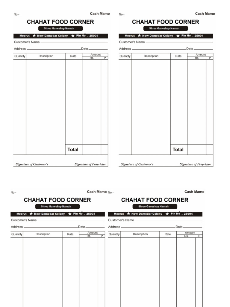 Bill Restaurant 1 | PDF