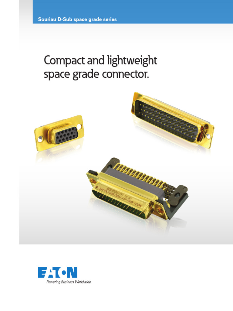 Eaton Souriau Space Grade Connector D SUB Catalog en Us | PDF ...