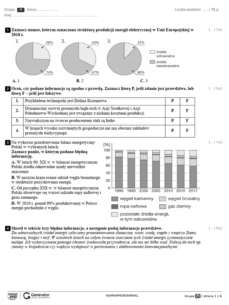 Dzial 5-Baza Zadan Test (Z Widoczną Punktacją) | PDF