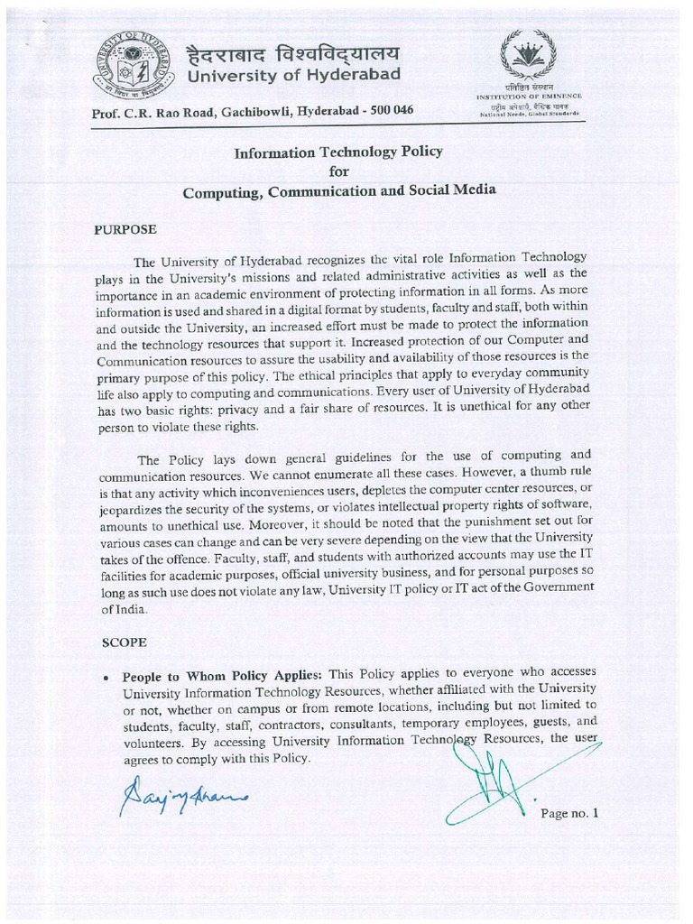 Information Technology Policy Compressed | PDF