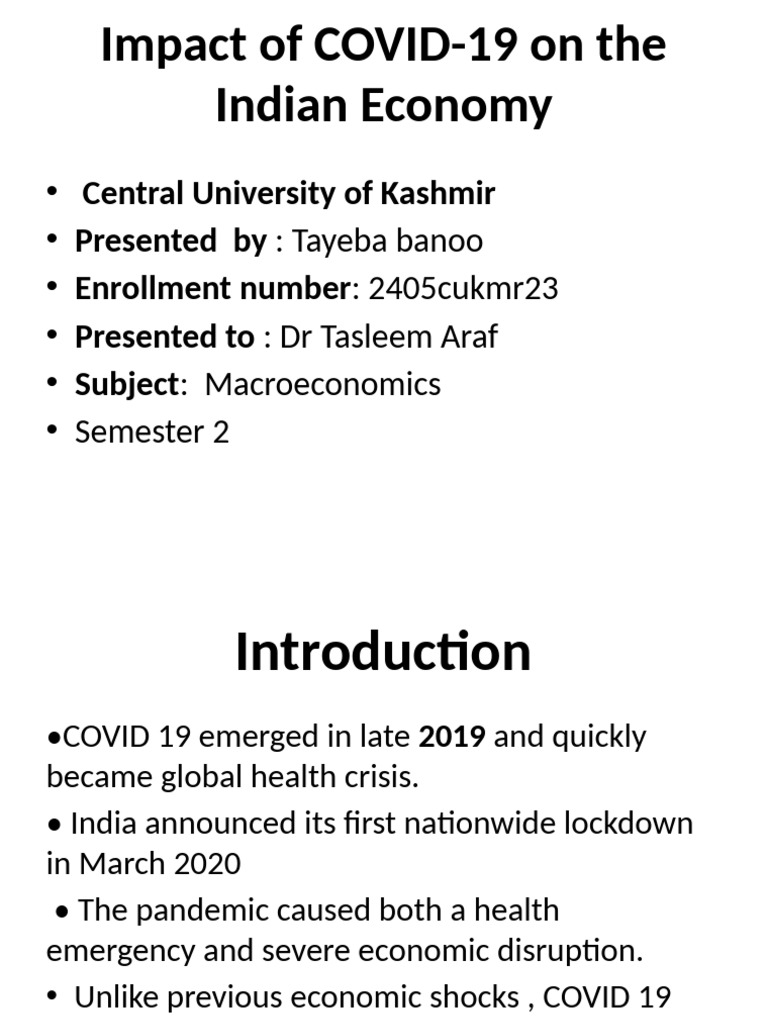 COVID-19's Economic Impact on India | PDF | Economy Of India | Unemployment