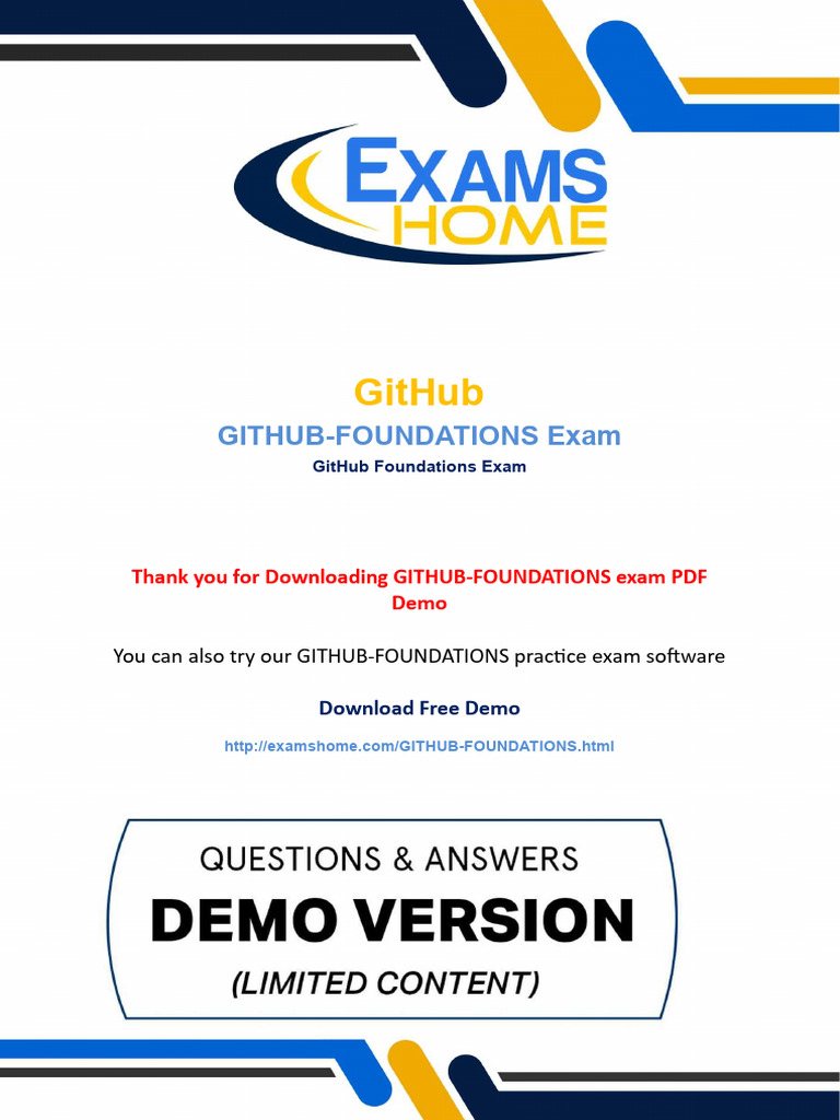 GitHub Foundations Exam Q&A PDF | PDF | Version Control | Wiki