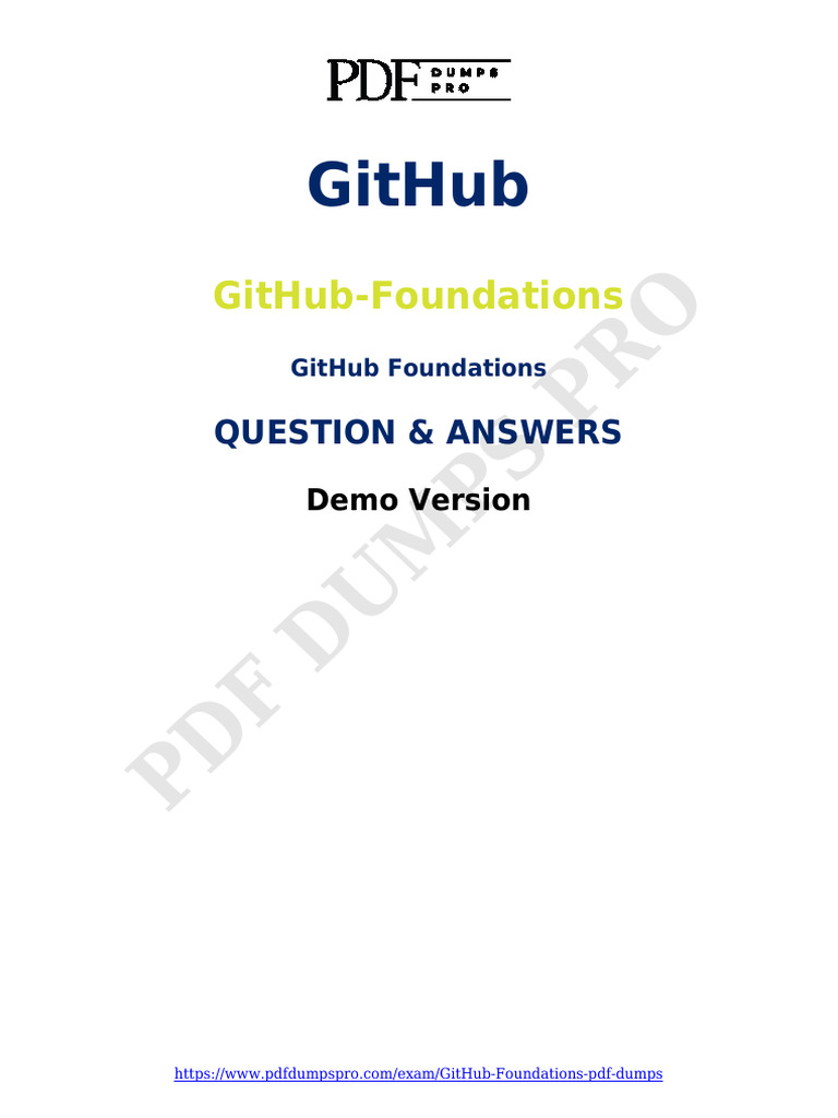 GitHub Foundations Exam Insights Part 2 | PDF | Websites | Version Control
