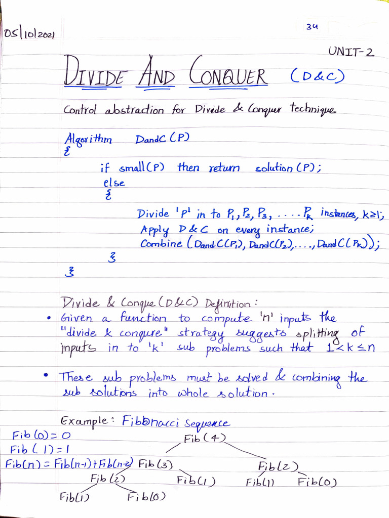Divide and Conquer Algorithms Overview | PDF | Algorithms | Computer ...