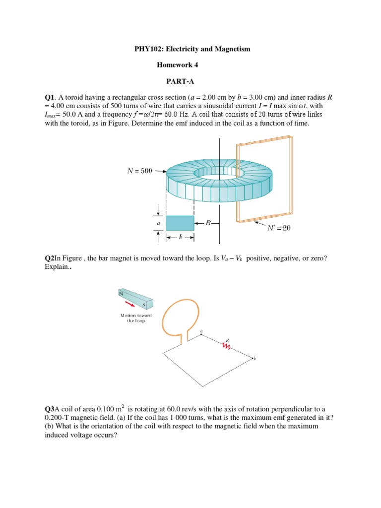 Electricity and Magnetism Homework Solutions | PDF | Science & Mathematics
