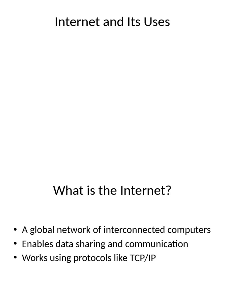 Internet and Its Uses Class10 | PDF