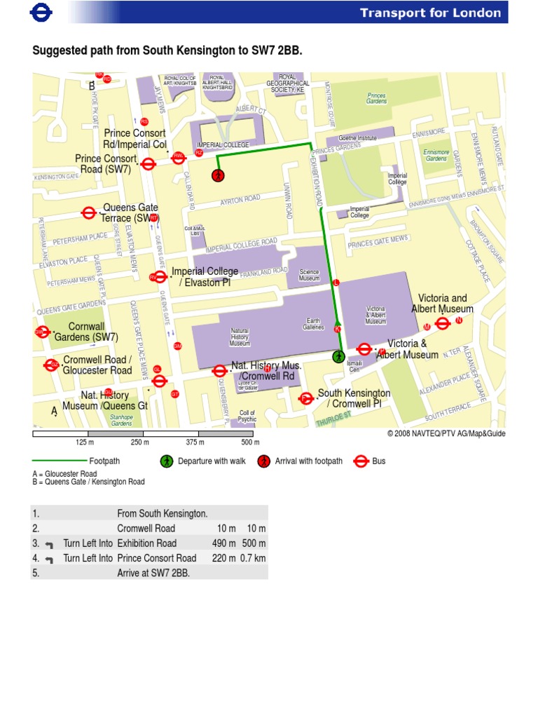 Route from South Kensington to SW7 2BB | PDF