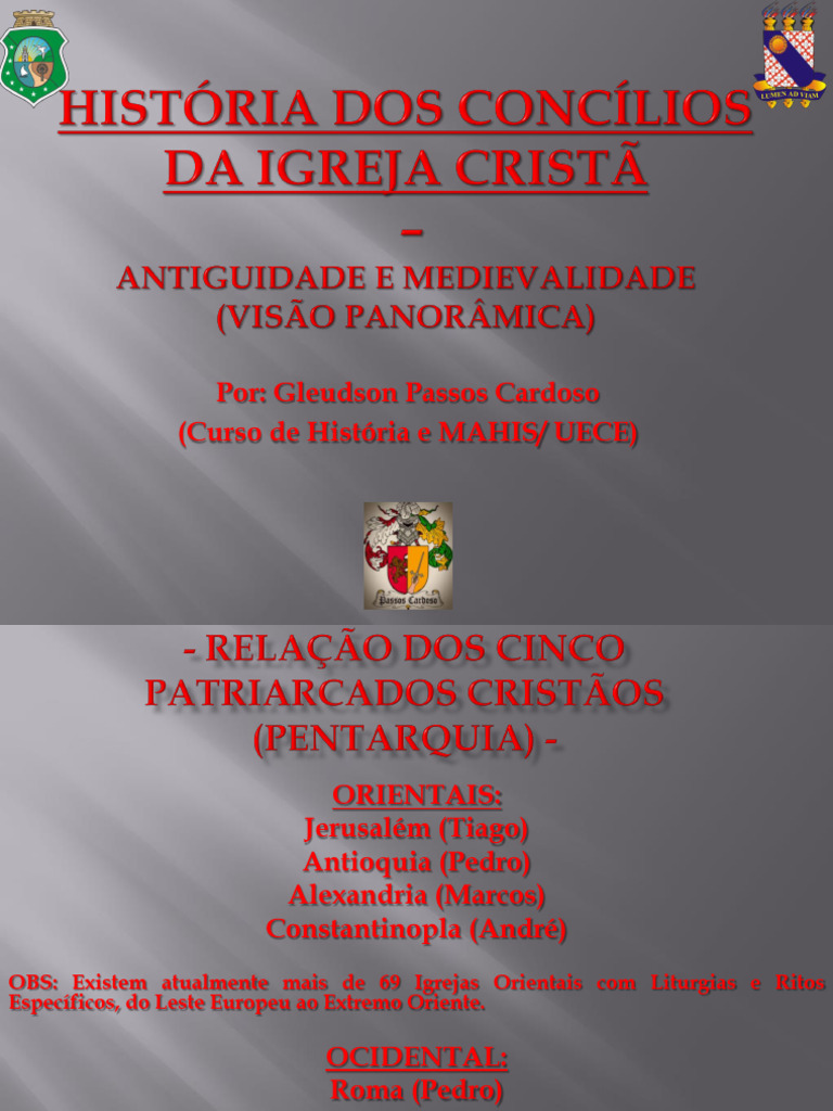 História das Igrejas Cristãs e Concílios | PDF | Papa | Arianismo