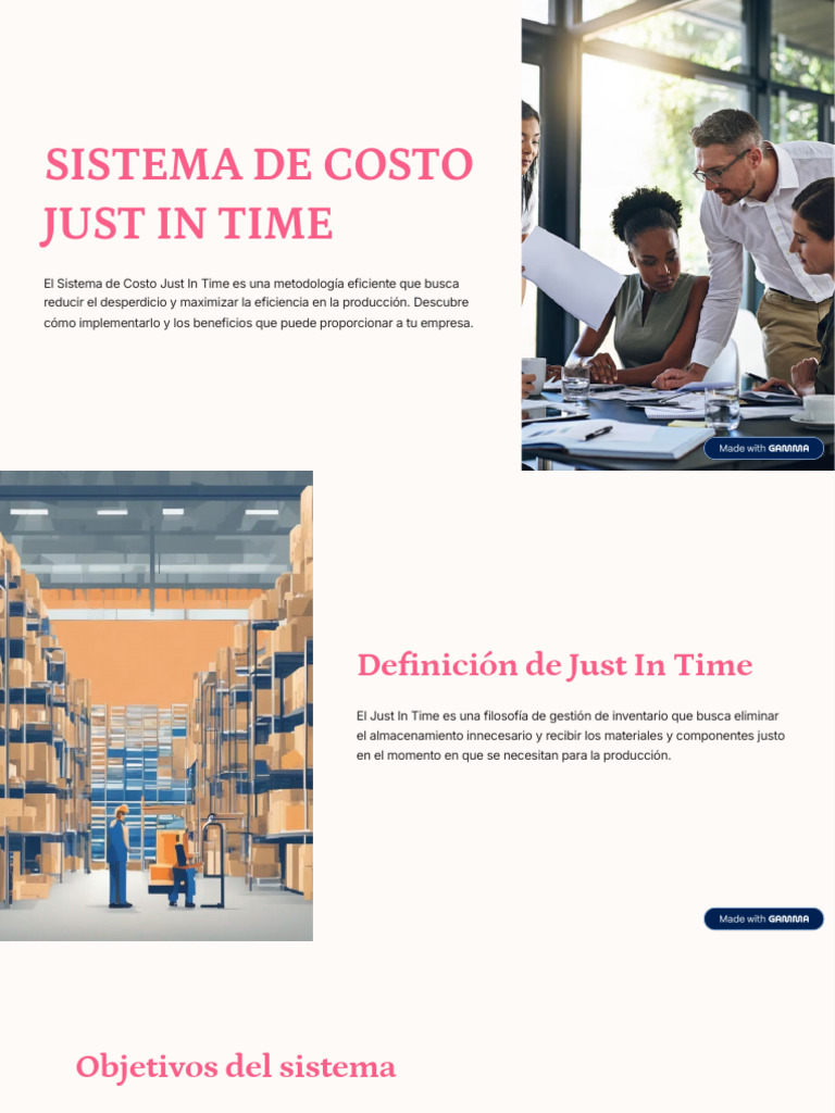 Implementación del Sistema Just In Time | PDF | Lean Manufacturing ...