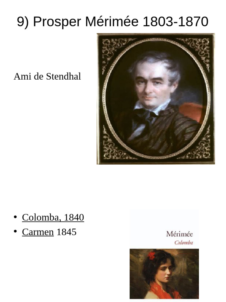 Prosper Mérimée 1803-1870 presentation | PDF