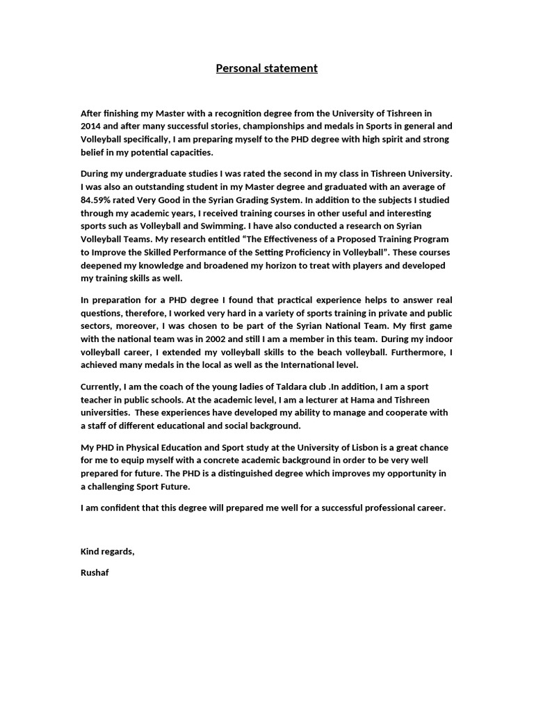 Pursuing a PhD in Sports Education | PDF