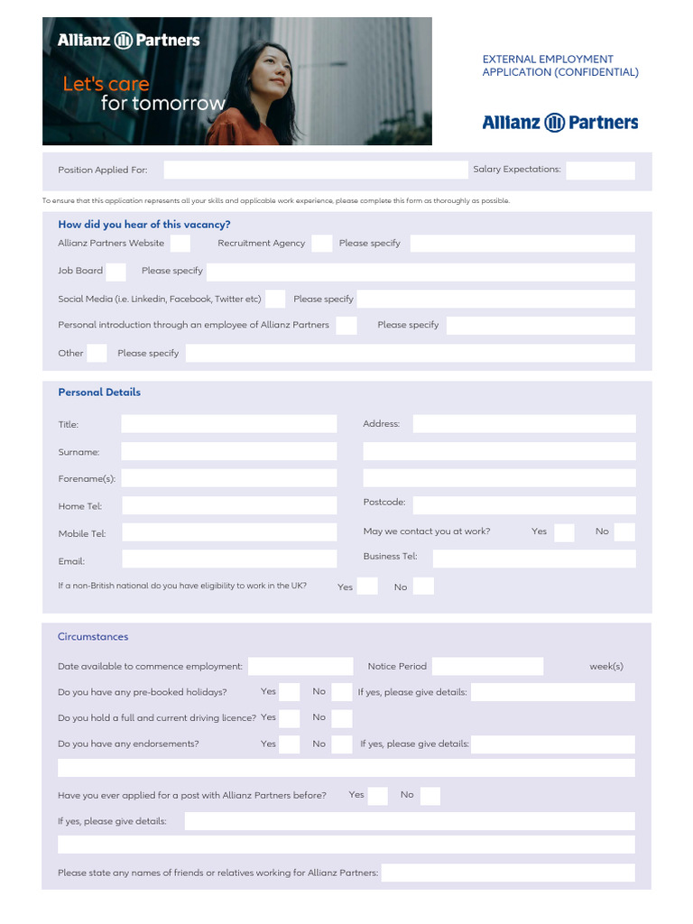 NEW 5036COR 0219 External App Form Short (UK) - 2022 | PDF | Employment ...