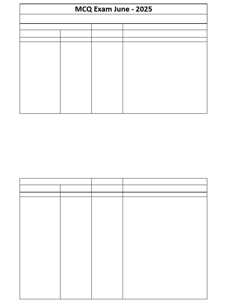 Seating Plan 31-05-2025 - June 2025 MCQ Exam | PDF | Science Education ...