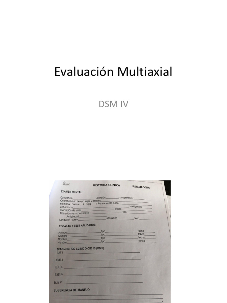Guía del Sistema Multiaxial DSM-IV | PDF | Trastorno mental | Desorden ...