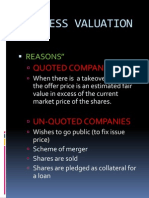 Business Valuation: Quoted Companies