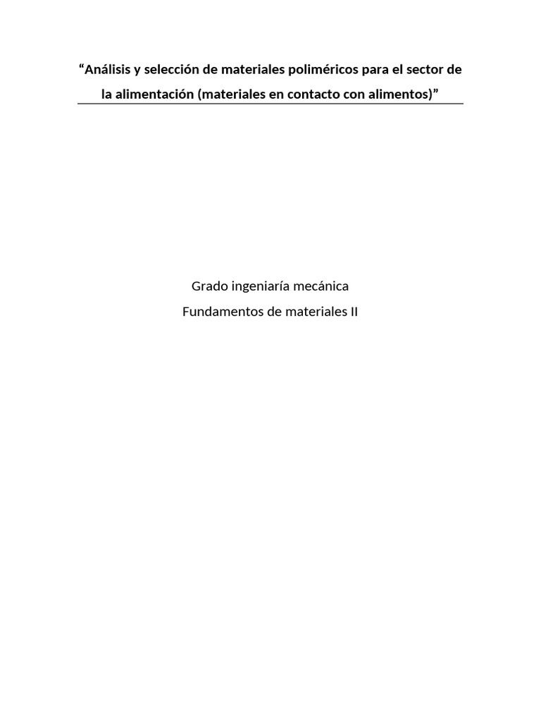 Trabajo Obligato Rio | PDF | Polímeros | Compuestos orgánicos