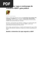 Guia para Capa de Trabalho ABNT | PDF | Arial