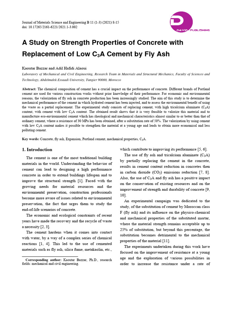 A Study On Strength Properties of Concre | PDF | Cement | Concrete