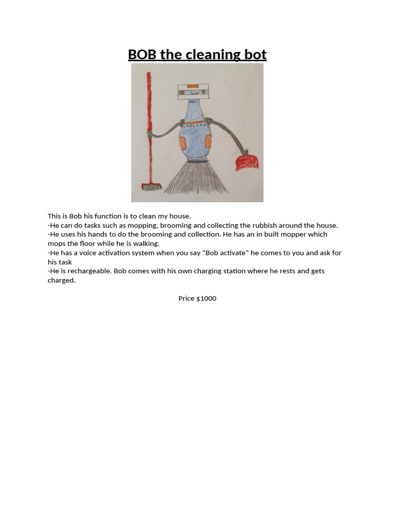 BOB the Cleaning Bot | PDF