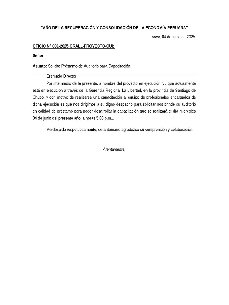 Modelo de Oficio | PDF