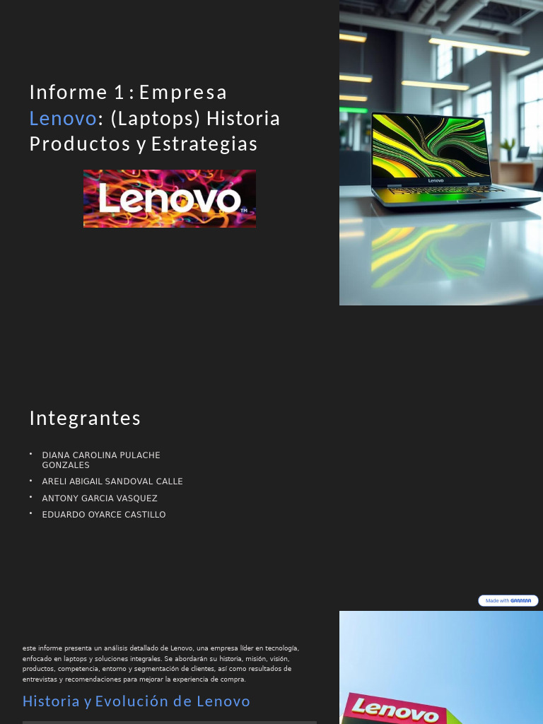 Análisis de Lenovo: Historia y Productos | PDF | Lenovo | Hardware de ...
