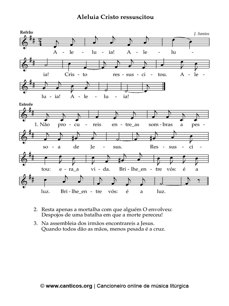 Aleluia: Cristo Ressuscitou - Letra | PDF | Jesus