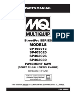 Saws Pavement SP4030 Series Rev 3 Parts Manual