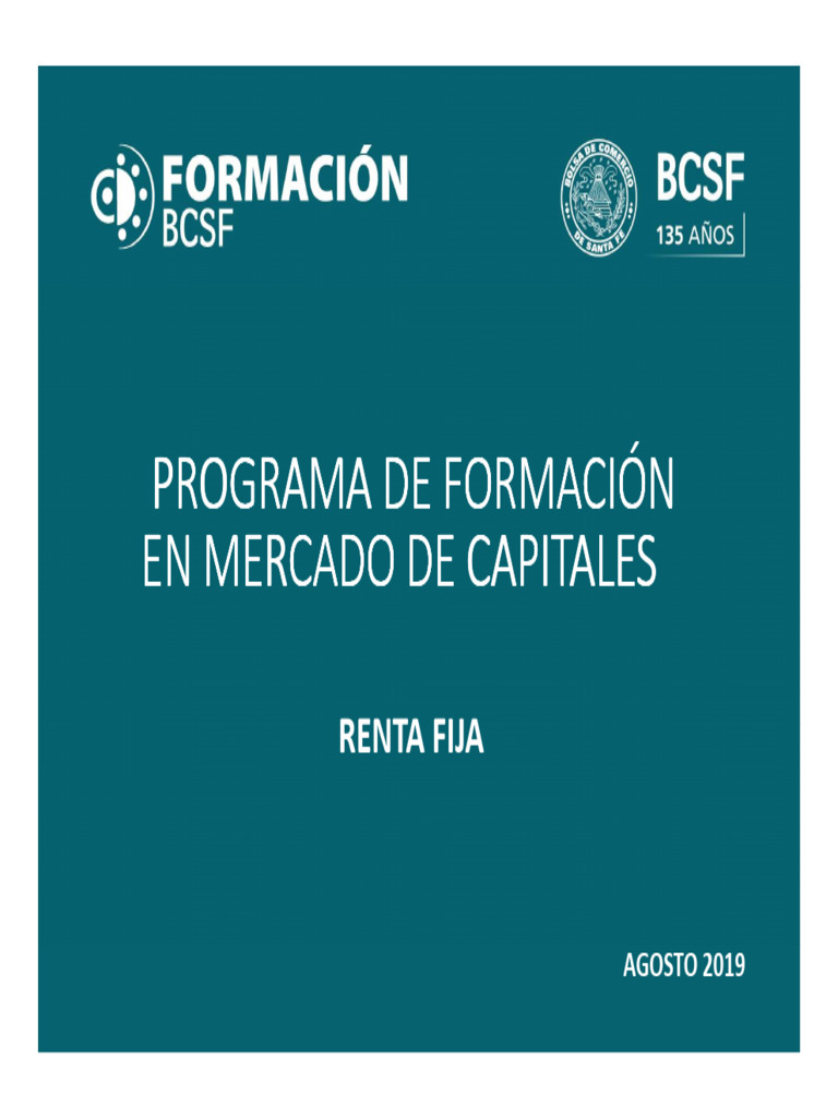 Formación en Renta Fija y Bonos | PDF | Renta Fija | Interés