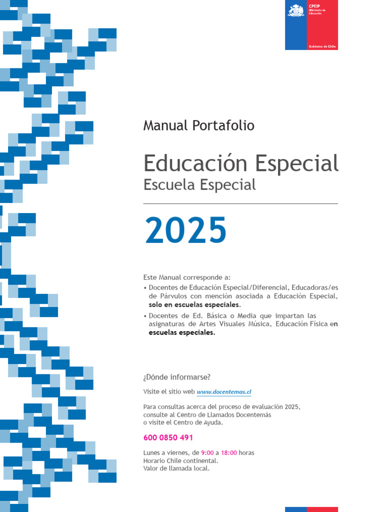 Manual Portafolio Educación Especial 2025 | PDF | Plan de estudios ...