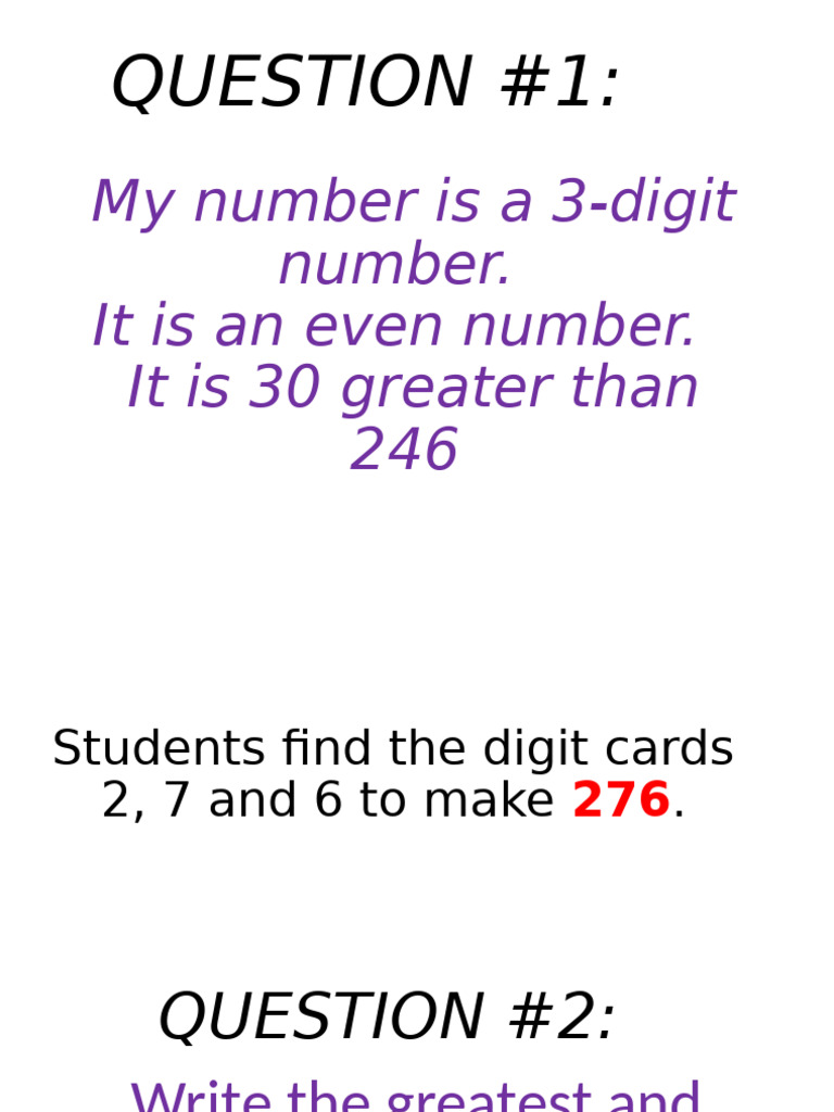 Digit Card Math Challenges | PDF