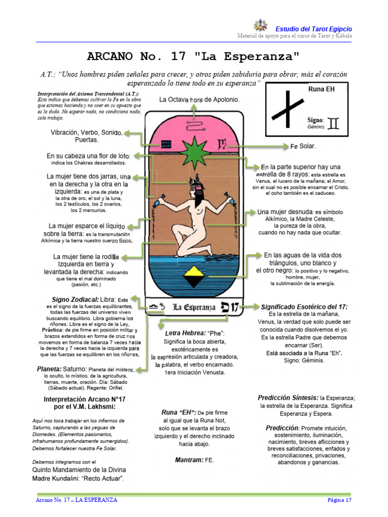 Arcano 17: La Esperanza en el Tarot | PDF