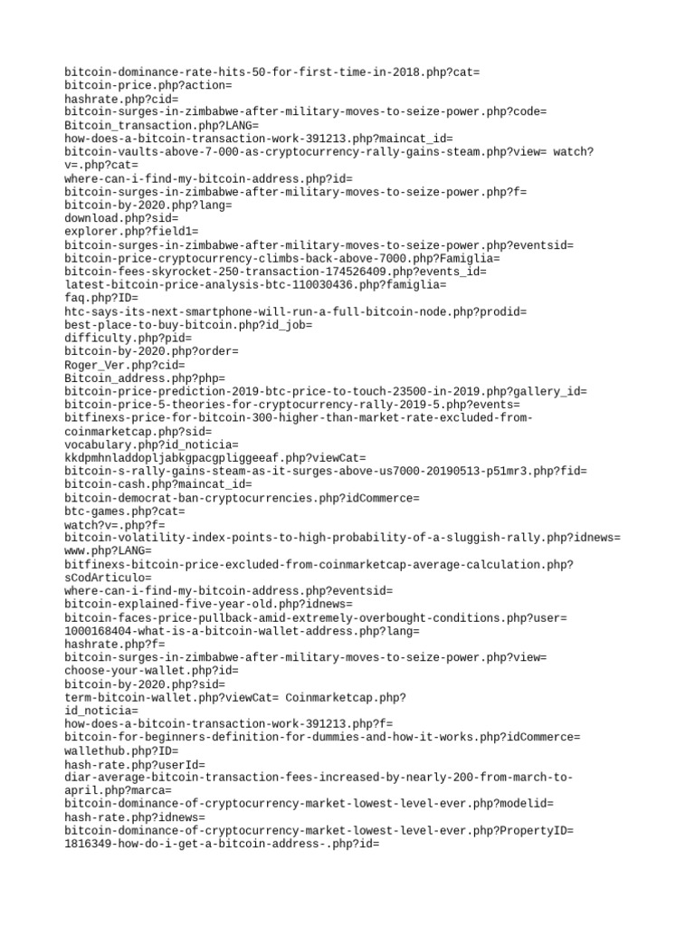 18k Bitcoin Dorks List | PDF | Php | Object Oriented Programming