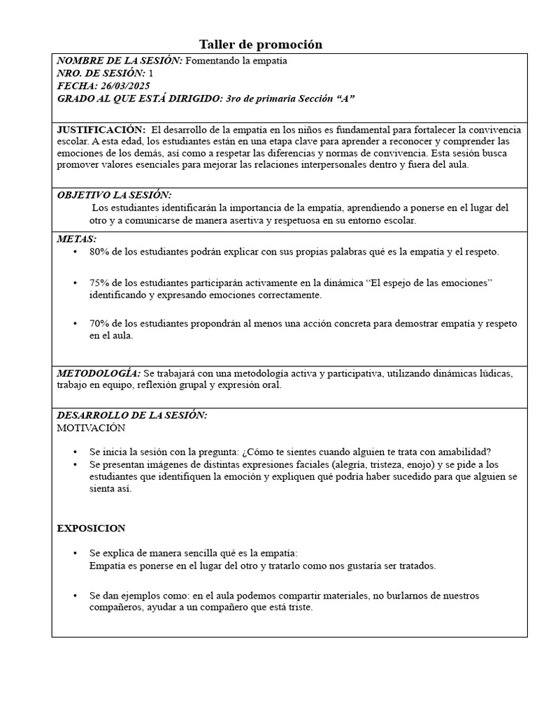 Fomentando la Empatía en Primaria | PDF | Empatía | Las emociones