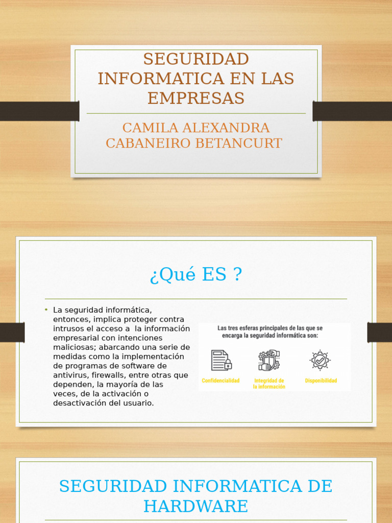 Seguridad Informatica en Las Empresas | PDF | Seguridad | La seguridad ...